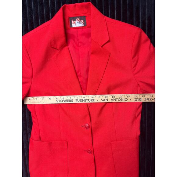 Vintage Toffee Women’s Red Dress Suit Blazer Size Medium - Picture 3 of 7